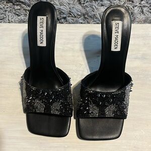 Steve Madden Judging spike and rhinestone heels